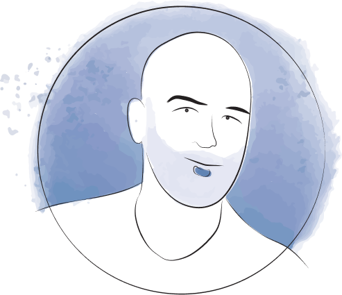 Illustration portrait of Roland Dubois